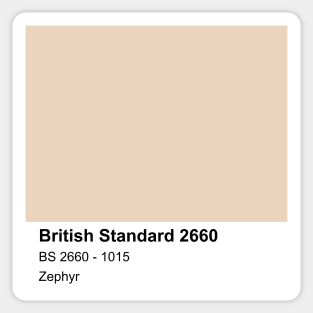 Zephyr Pastel Pink British Standard 1015 Colour Swatch Sticker